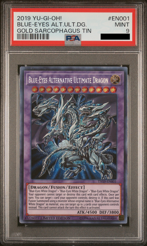 2019 YU-GI-OH! GOLD SARCOPHAGUS TIN EN001 BLUE-EYES ALTERNATIVE ULTIMATE DRAGON