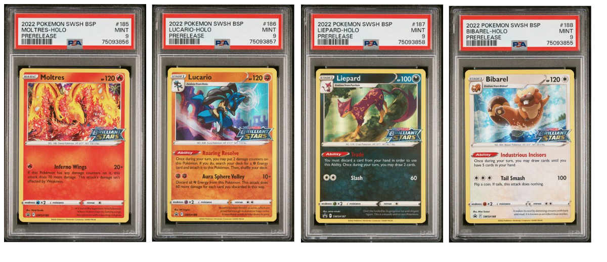 Pokemon - Brilliant Stars - Prerelease Promos - Complete Set PSA 9