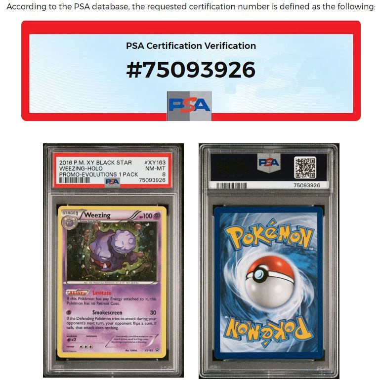 2016 POKEMON XY BLACK STAR PROMO XY163 WEEZING-HOLO EVOLUTIONS SINGLE PACK BLISTERS