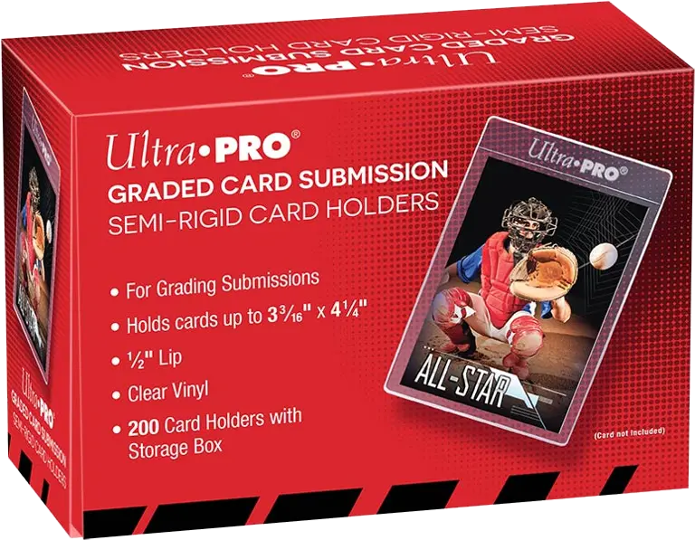 Ultra Pro Semi Rigid 1/2 Inch Lip Tall Sleeves - USE FOR PSA SUBMISSIONS (200 Sleeves)