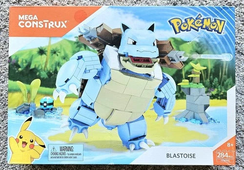 MEGA CONSTRUX Pokemon Blastoise Building Set FPM99 284 Pieces New - Sealed Box